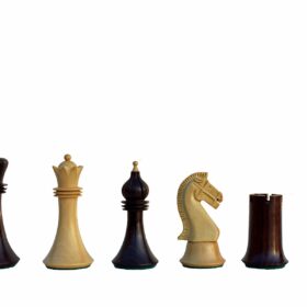 Forever Chessmen Series chess pieces Boxwood & Rosewood 3.5" King-0