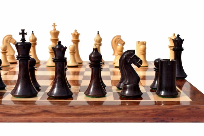 Forever Chessmen Series complete chess set Boxwood & Rosewood 3.5