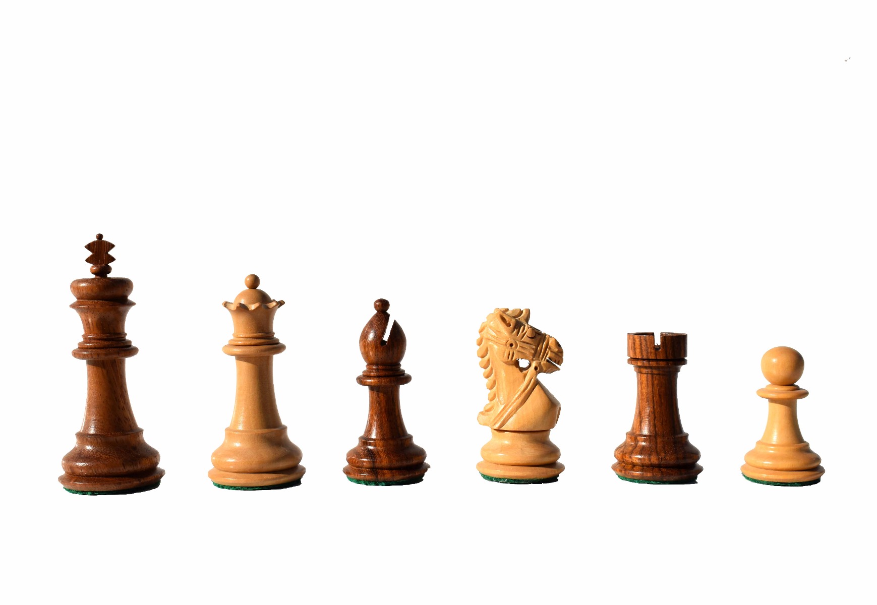 The Kings Bridle Series chess set Boxwood & Sheesham 3" King with 16" chess board-7550