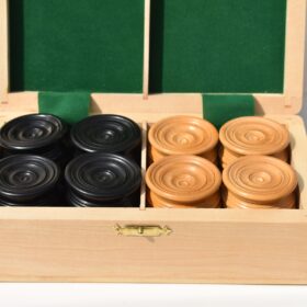 Tournament Series Checkers pieces Boxwood & Ebonized 1.75" -7569