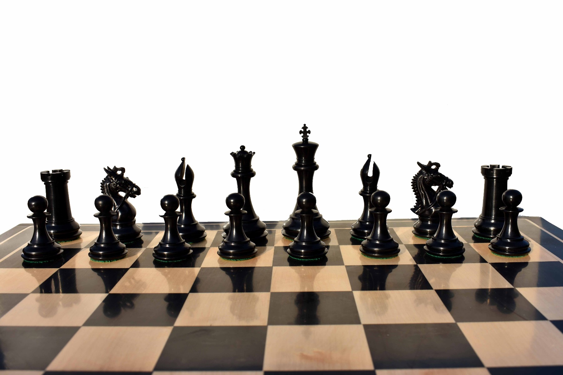 New Sultan Series Chess Pieces Boxwood & Ebony 4.4" King-7649