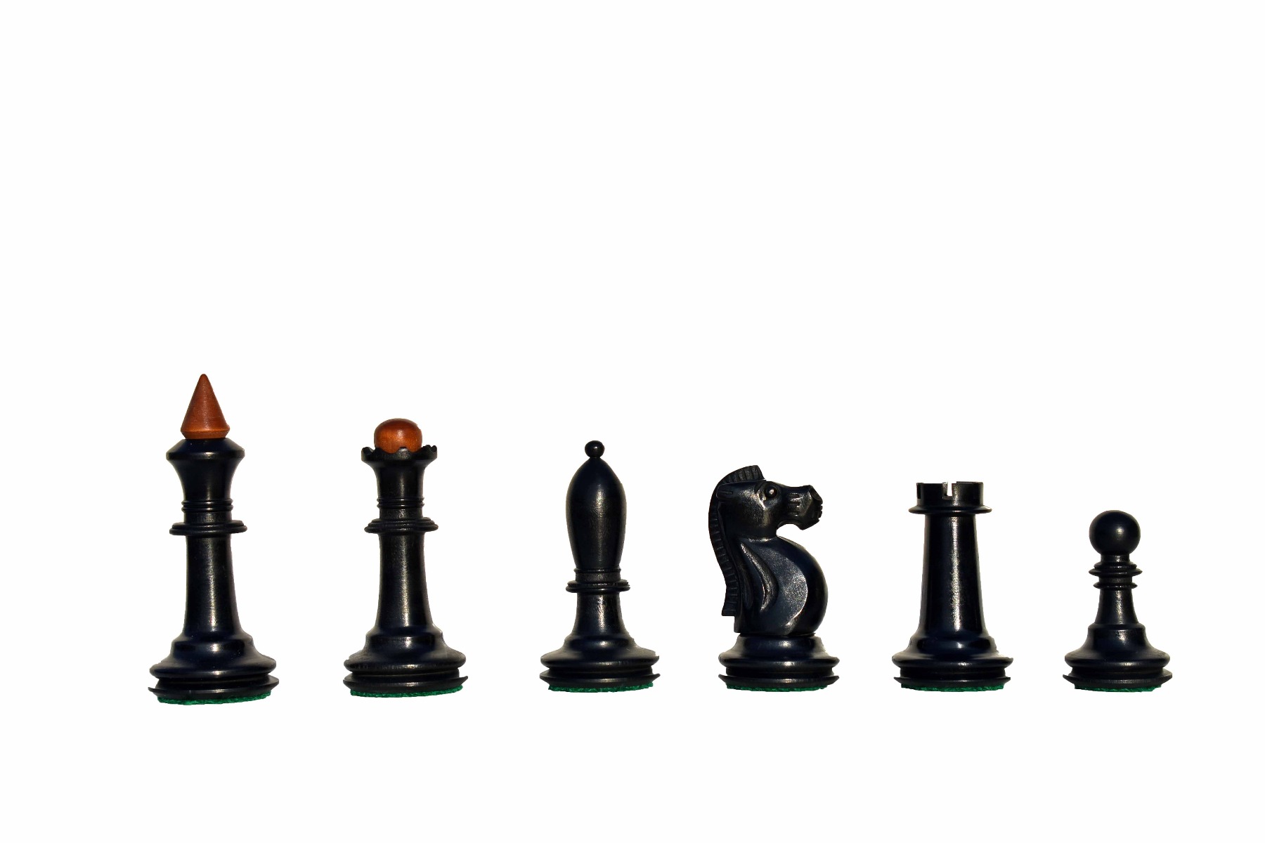 The Shkolnik soviet series reproduction Chess pieces <br> Antiqued Boxwood & Ebonized <br> 3.5" King -7631 The Shkolnik soviet series reproduction Chess pieces Antiqued Boxwood & Ebonized 3.5" King -7631