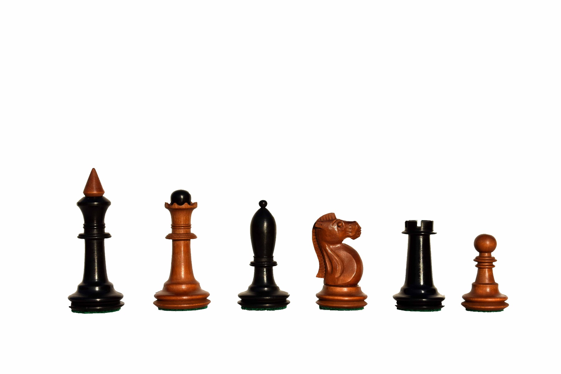 The Shkolnik soviet series reproduction Chess pieces <br> Antiqued Boxwood & Ebonized <br> 3.5" King -7629 The Shkolnik soviet series reproduction Chess pieces Antiqued Boxwood & Ebonized 3.5" King -7629