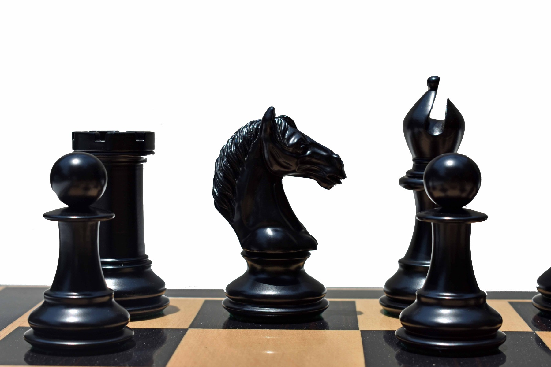 The Conqueror Series chess pieces Boxwood & Ebony 4.4" King Matte Finish -7821