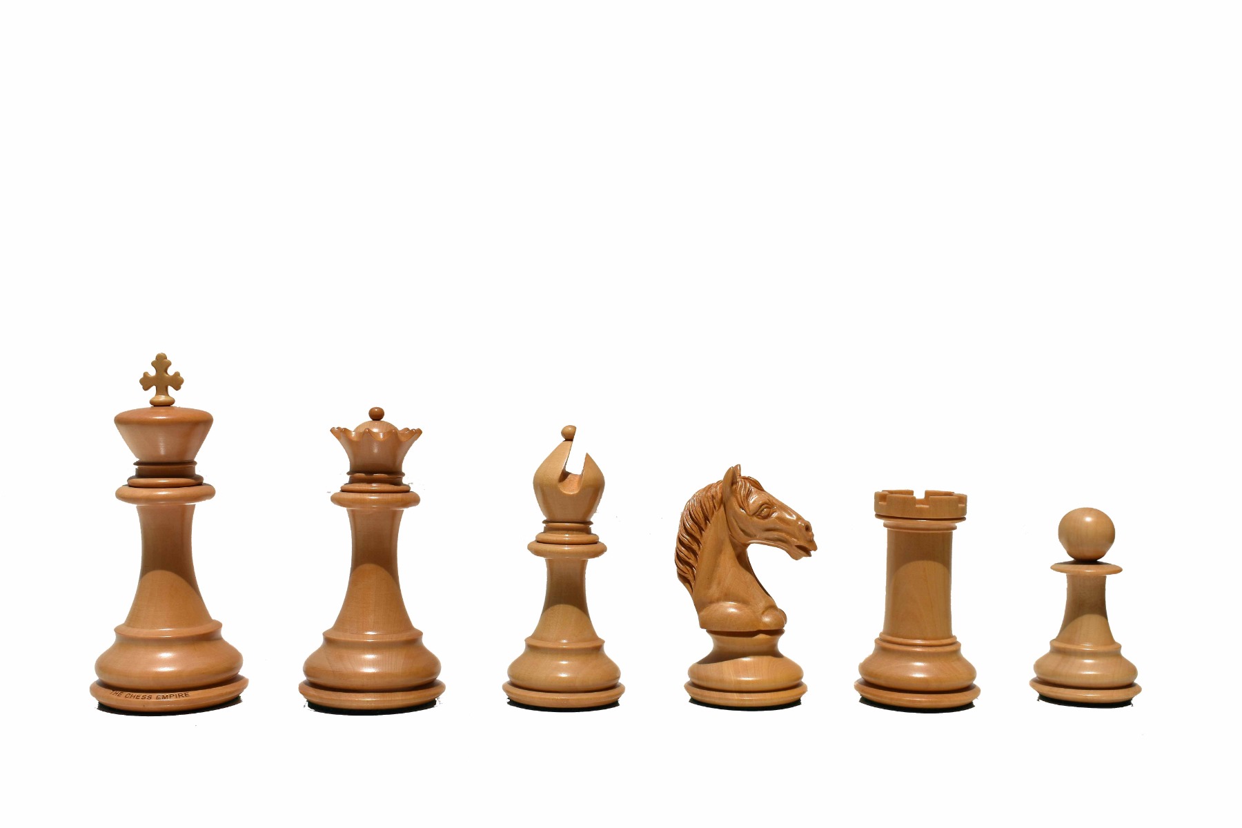 The Conqueror Series chess pieces Boxwood & Ebony 4.4" King Matte Finish -7811