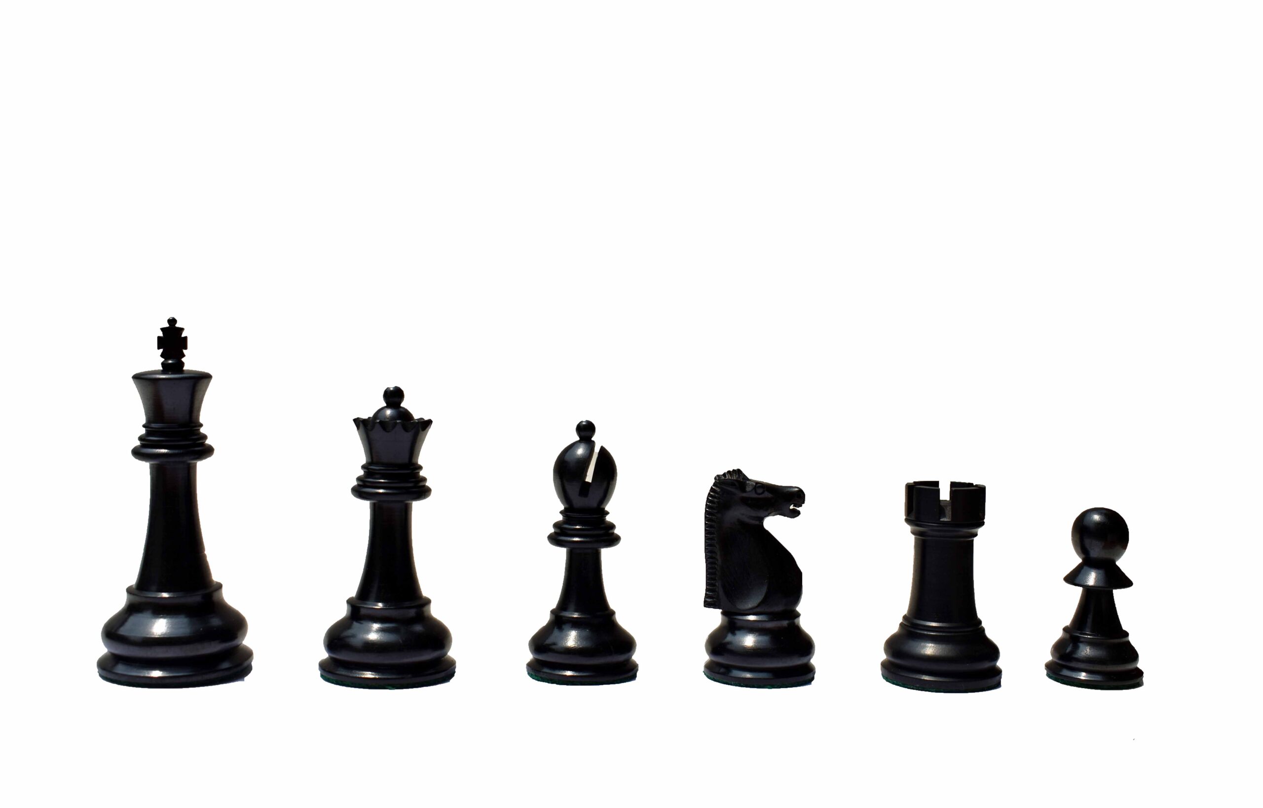 1972 Championship Fischer Spassky Series chess pieces Boxwood & Ebonized 3.75" King-0