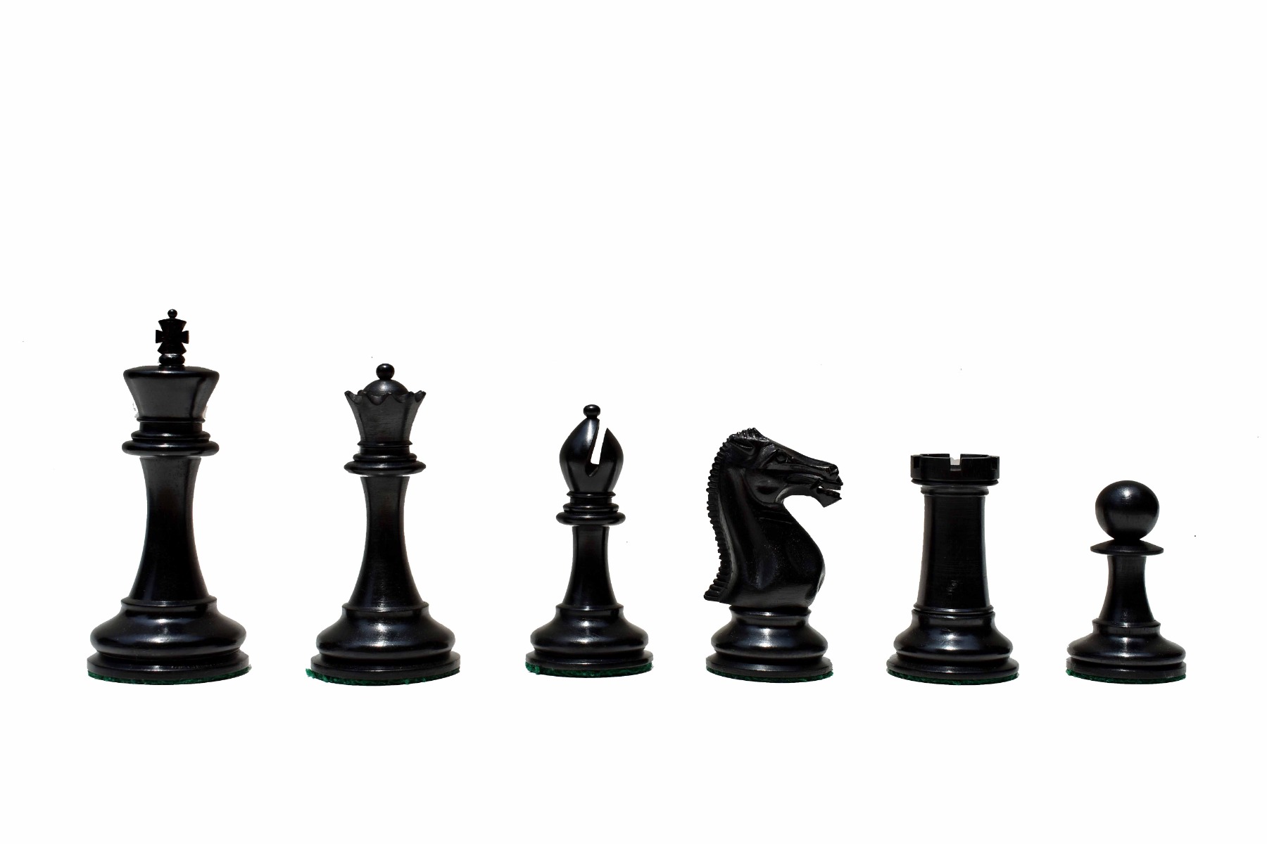 Queens Gambit Series chess set Boxwood & Ebony 4" King with 2" Square chess board-7769