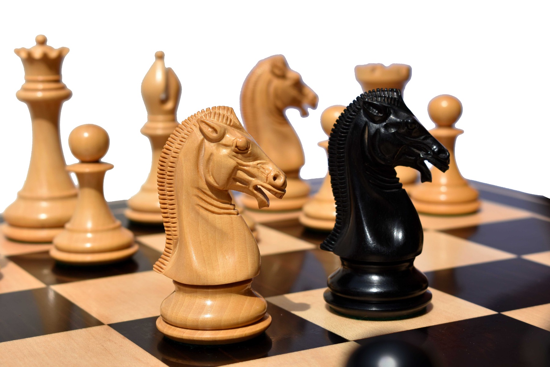 The Empire's Prestige Series chess pieces <br> Boxwood & Ebony <br> 4.4" King-8043 The Empire's Prestige Series chess pieces Boxwood & Ebony 4.4" King-8043