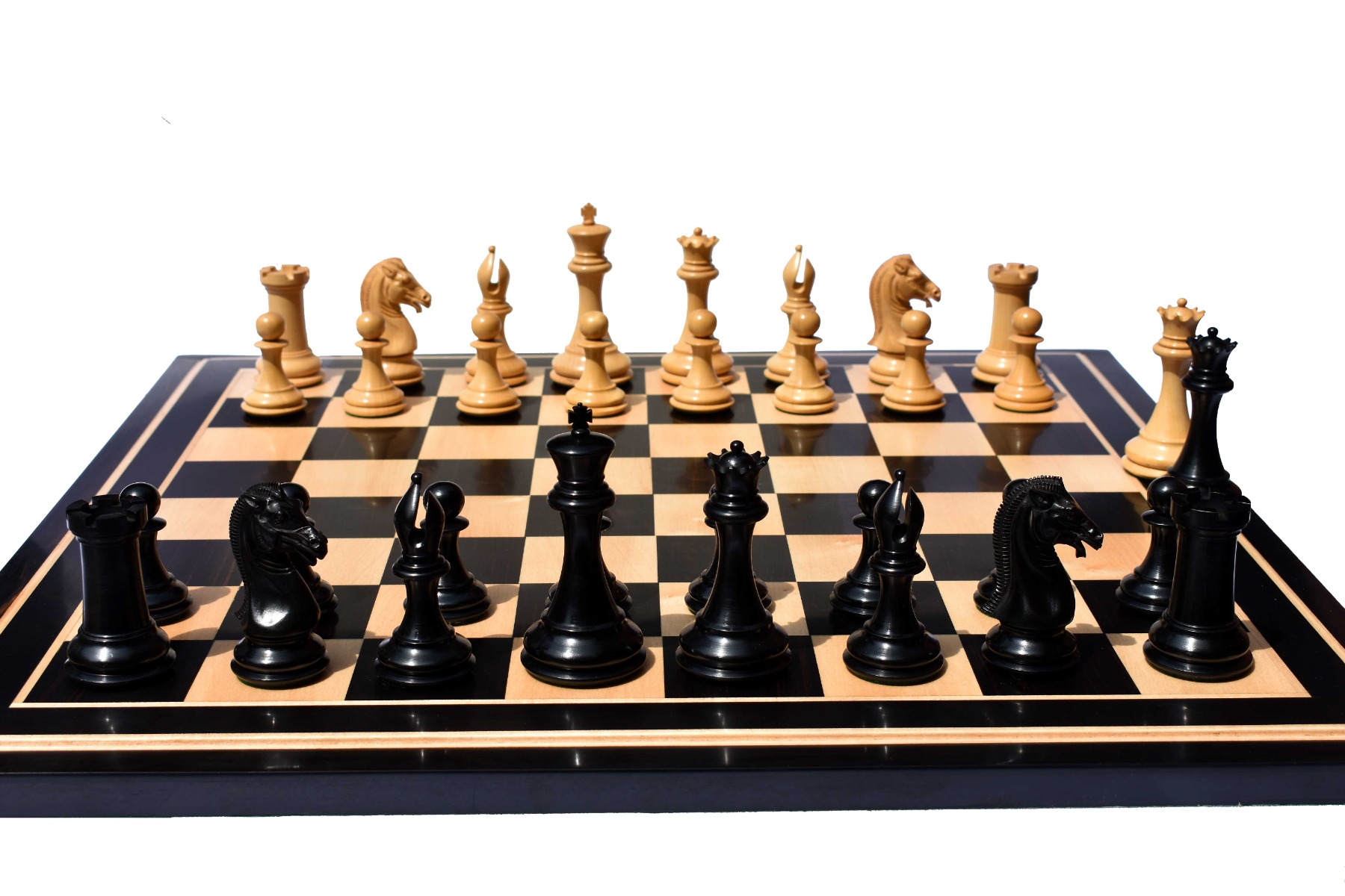 The Empire's Prestige Series chess pieces <br> Boxwood & Ebony <br> 4.4" King-8047 The Empire's Prestige Series chess pieces Boxwood & Ebony 4.4" King-8047