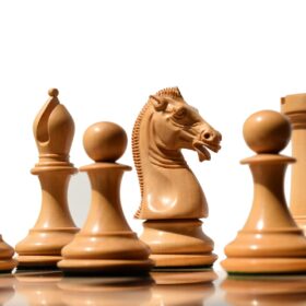 The Empire's Prestige Series chess pieces Boxwood & Ebony 4.4" King-0
