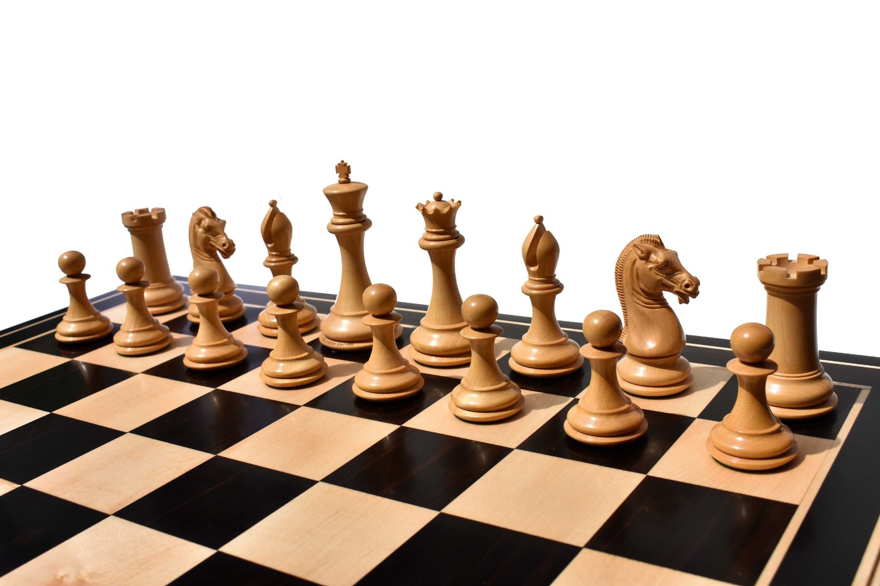 The Empire's Prestige Series chess pieces <br> Boxwood & Ebony <br> 4.4" King-8037 The Empire's Prestige Series chess pieces Boxwood & Ebony 4.4" King-8037