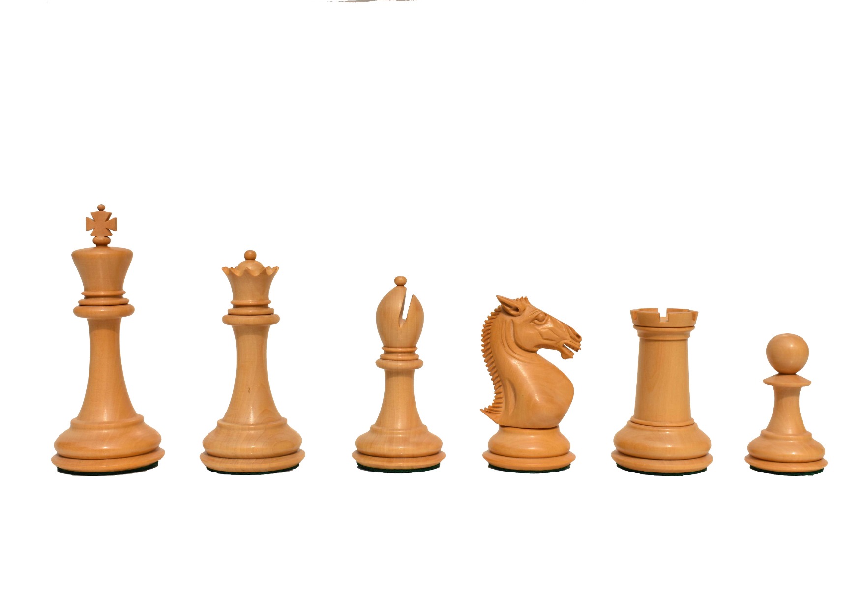 New Hasting Series chess set Boxwood & Padauk 4.25" King with 2.25" Square chess board-7979
