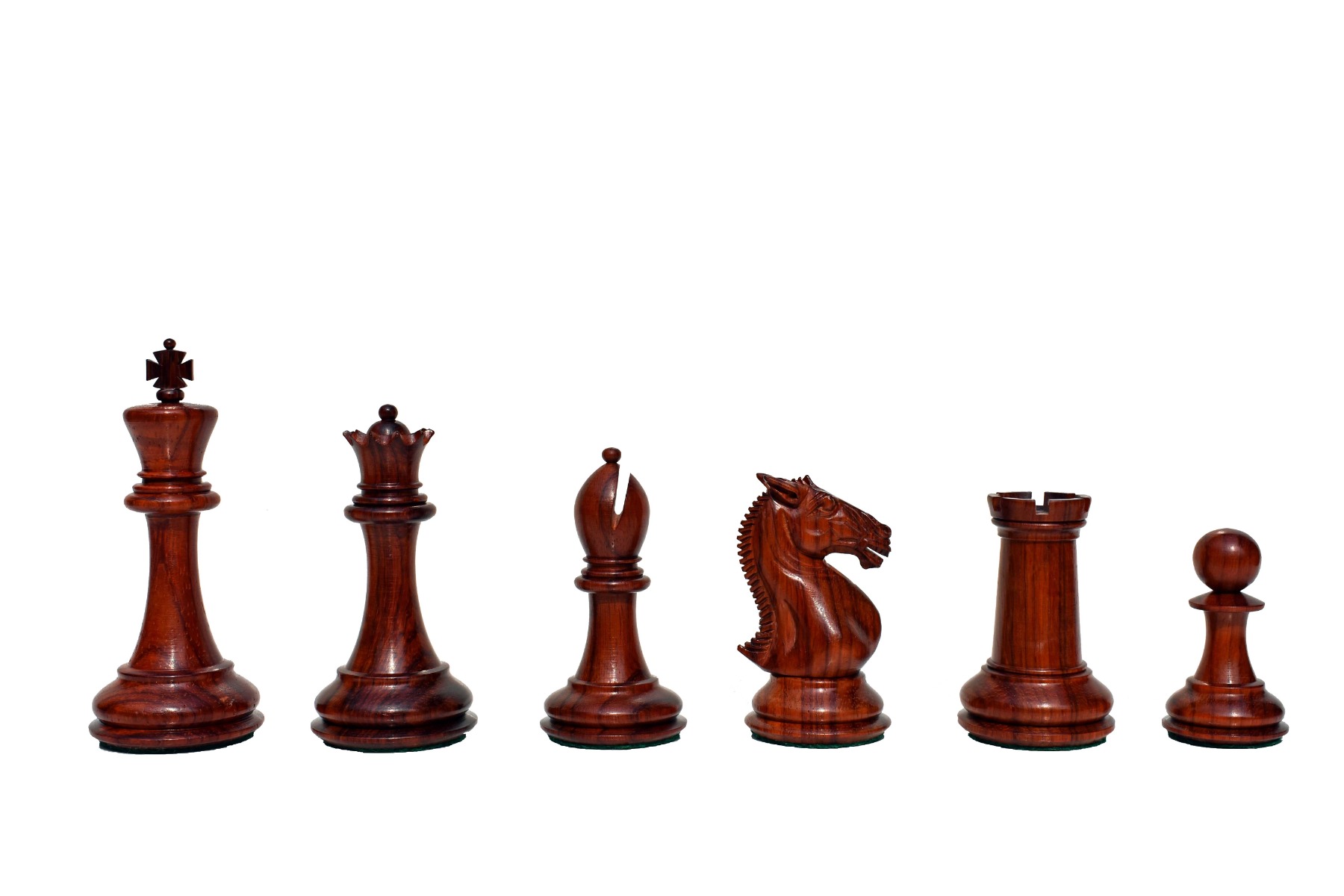 New Hasting Series chess set Boxwood & Padauk 4.25" King with 2.25" Square chess board-7982