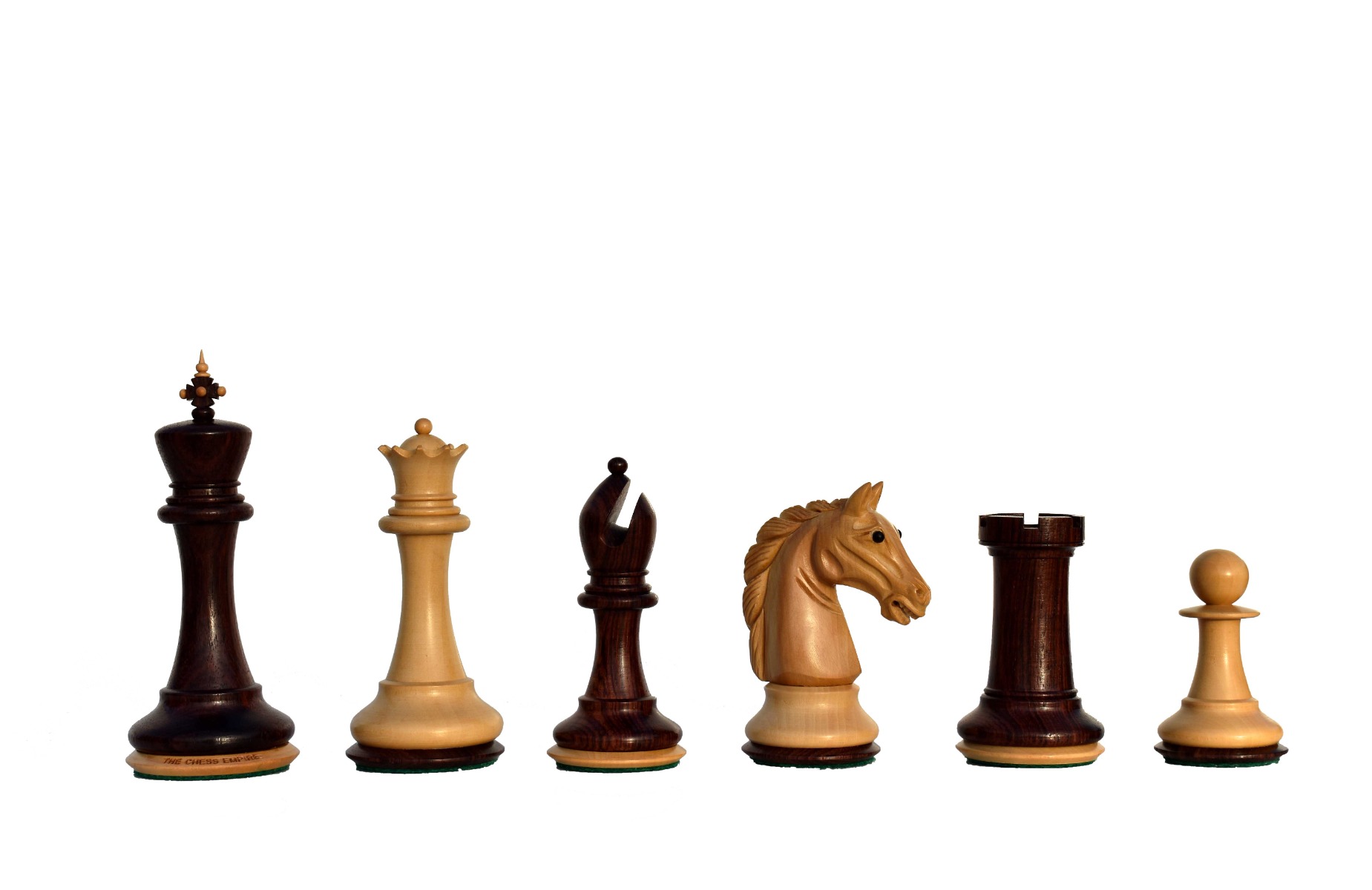 The Barbarian Knight Chess pieces <br> Boxwood & Rosewood <br> 4.4" King -8194 The Barbarian Knight Chess pieces Boxwood & Rosewood 4.4" King -8194