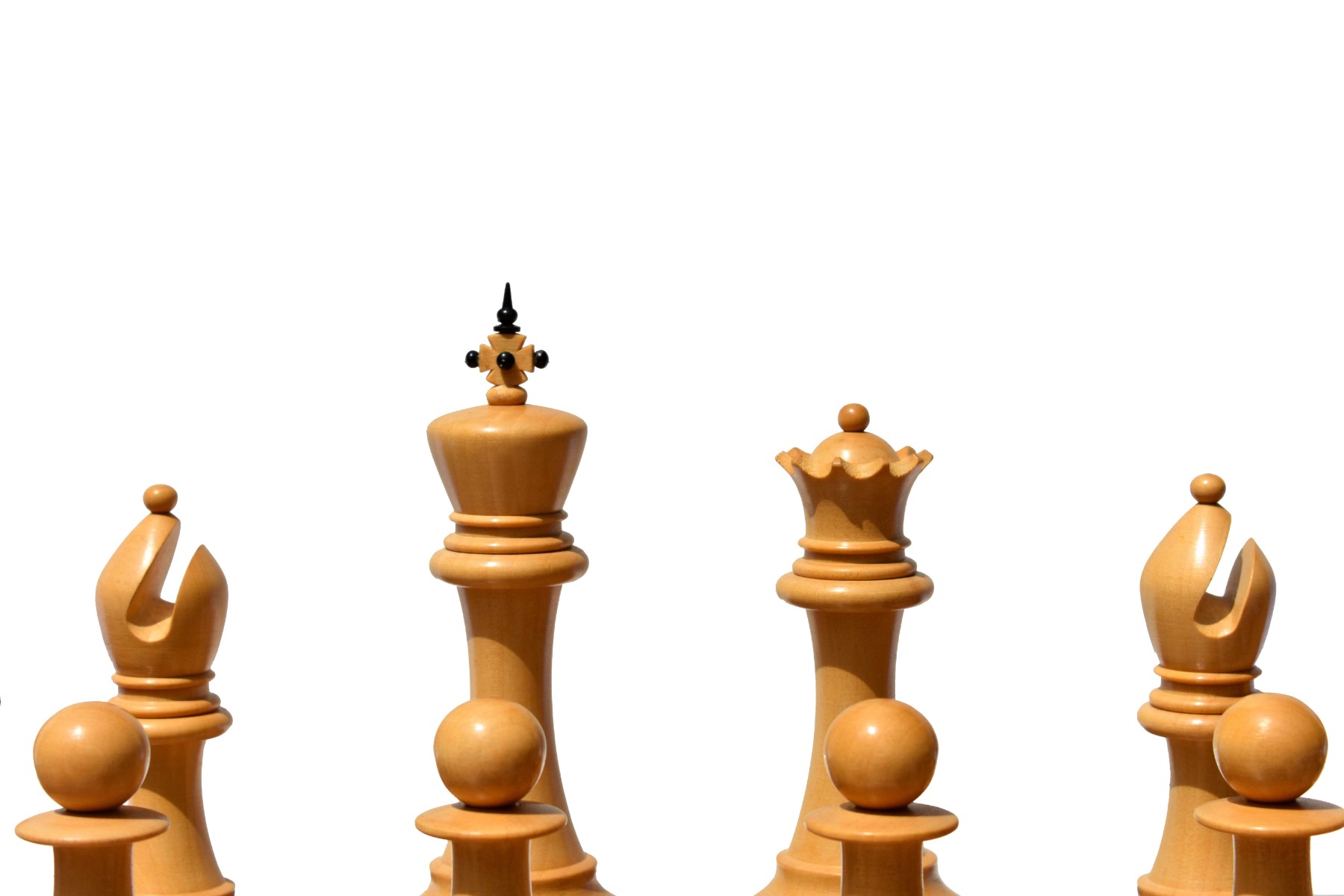 The Barbarian Knight Chess pieces Boxwood & Ebony 4.4" King -8214