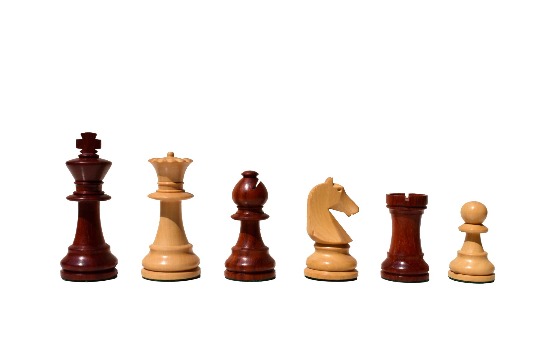 Henri Chavet Series B210 - 1980-1990 reproduction-Chess Pieces <br> Boxwood & Padauk <br> 3.625" King-0 Henri Chavet Series B210 - 1980-1990 reproduction-Chess Pieces Boxwood & Padauk 3.625" King-0