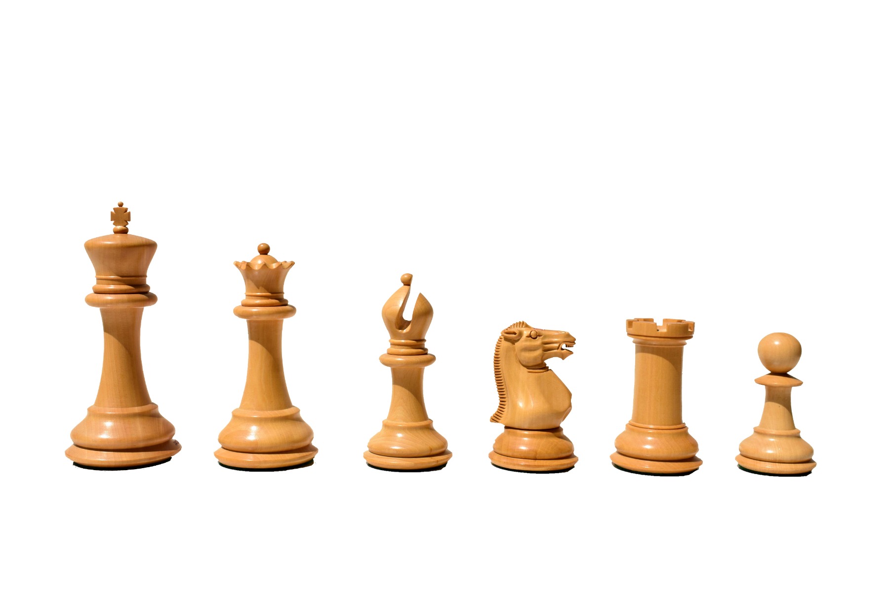 Jaques Morphy Staunton Chess Pieces reproduction <br> Boxwood & Ebony <br> 4.4" King -8085 Jaques Morphy Staunton Chess Pieces reproduction Boxwood & Ebony 4.4" King -8085