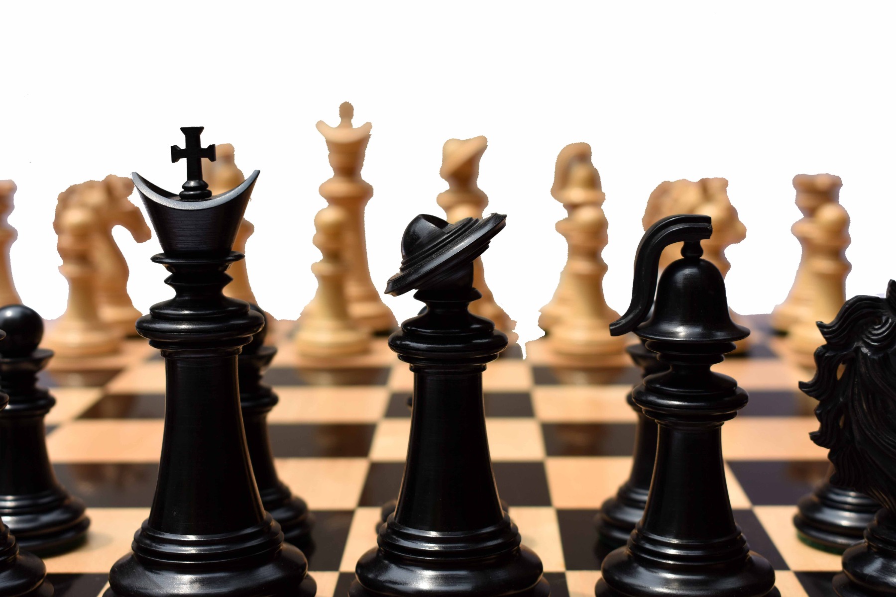 Limited Edition The Legendary Akhal-Teke Stallion chess pieces <br> Boxwood & Ebony <br> 4.5" King -8298 Limited Edition The Legendary Akhal-Teke Stallion chess pieces Boxwood & Ebony 4.5" King -8298