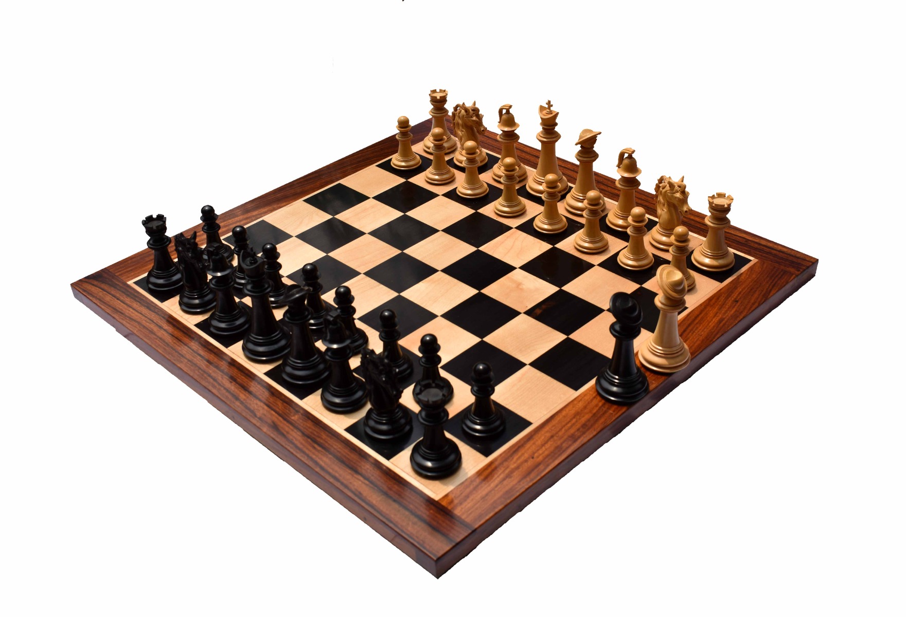 Limited Edition The Legendary Akhal-Teke Stallion chess set <br> Boxwood & Ebony <br> 4.5" King with 2.5" square Chess Board-8256 Limited Edition The Legendary Akhal-Teke Stallion chess set Boxwood & Ebony 4.5" King with 2.5" square Chess Board-8256