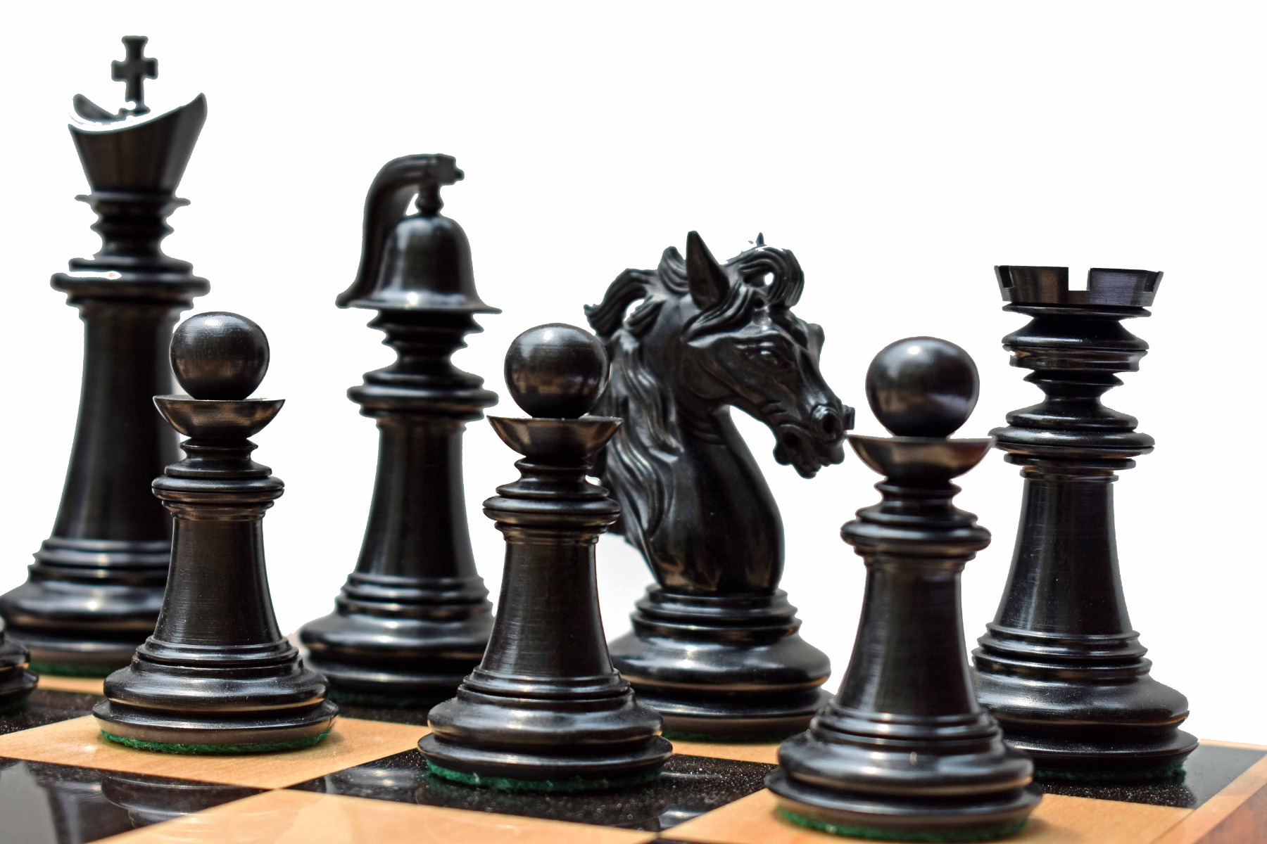 Limited Edition The Legendary Akhal-Teke Stallion chess pieces <br> Boxwood & Ebony <br> 4.5" King -8303 Limited Edition The Legendary Akhal-Teke Stallion chess pieces Boxwood & Ebony 4.5" King -8303