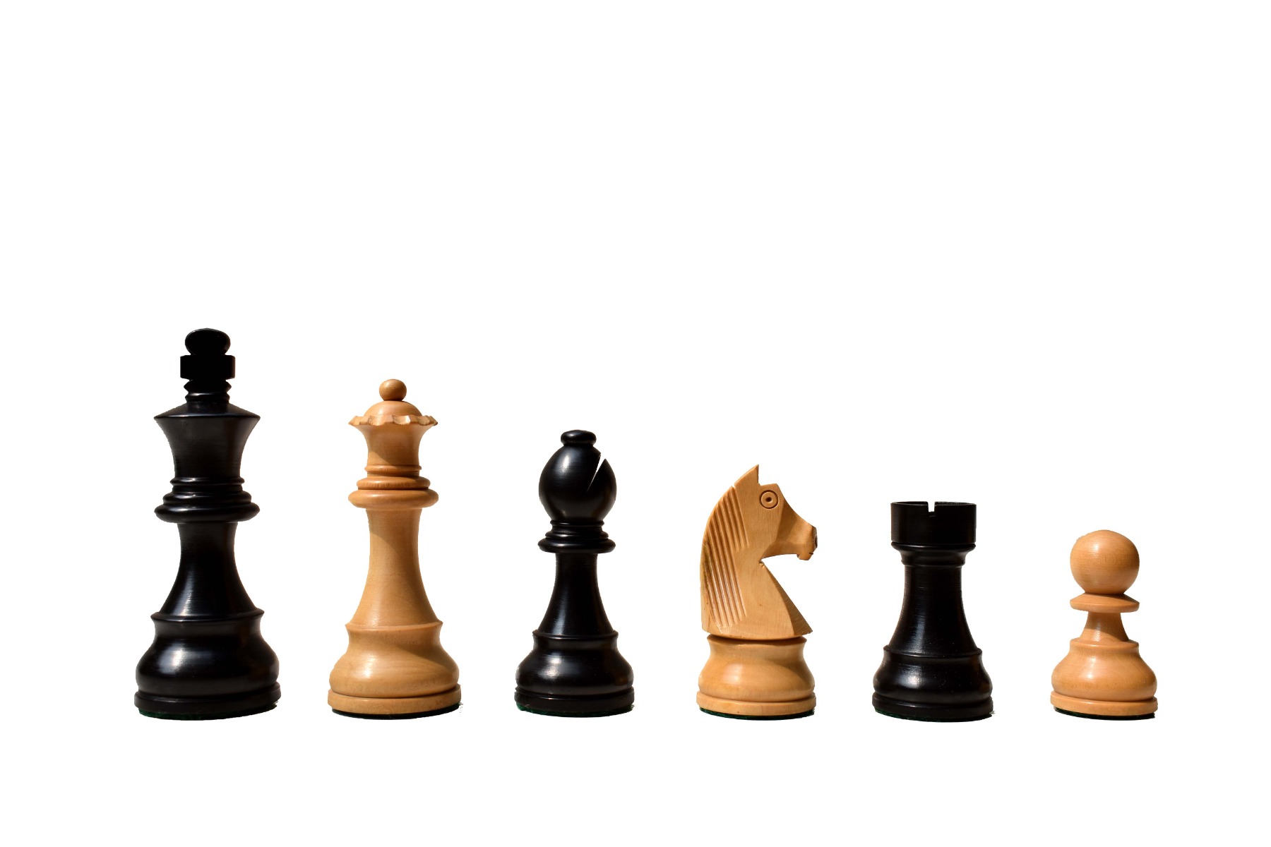 The Champion Series Chess Set Boxwood & Ebonized 3.75" King with 1.75" square chess board and Storage Case-8339