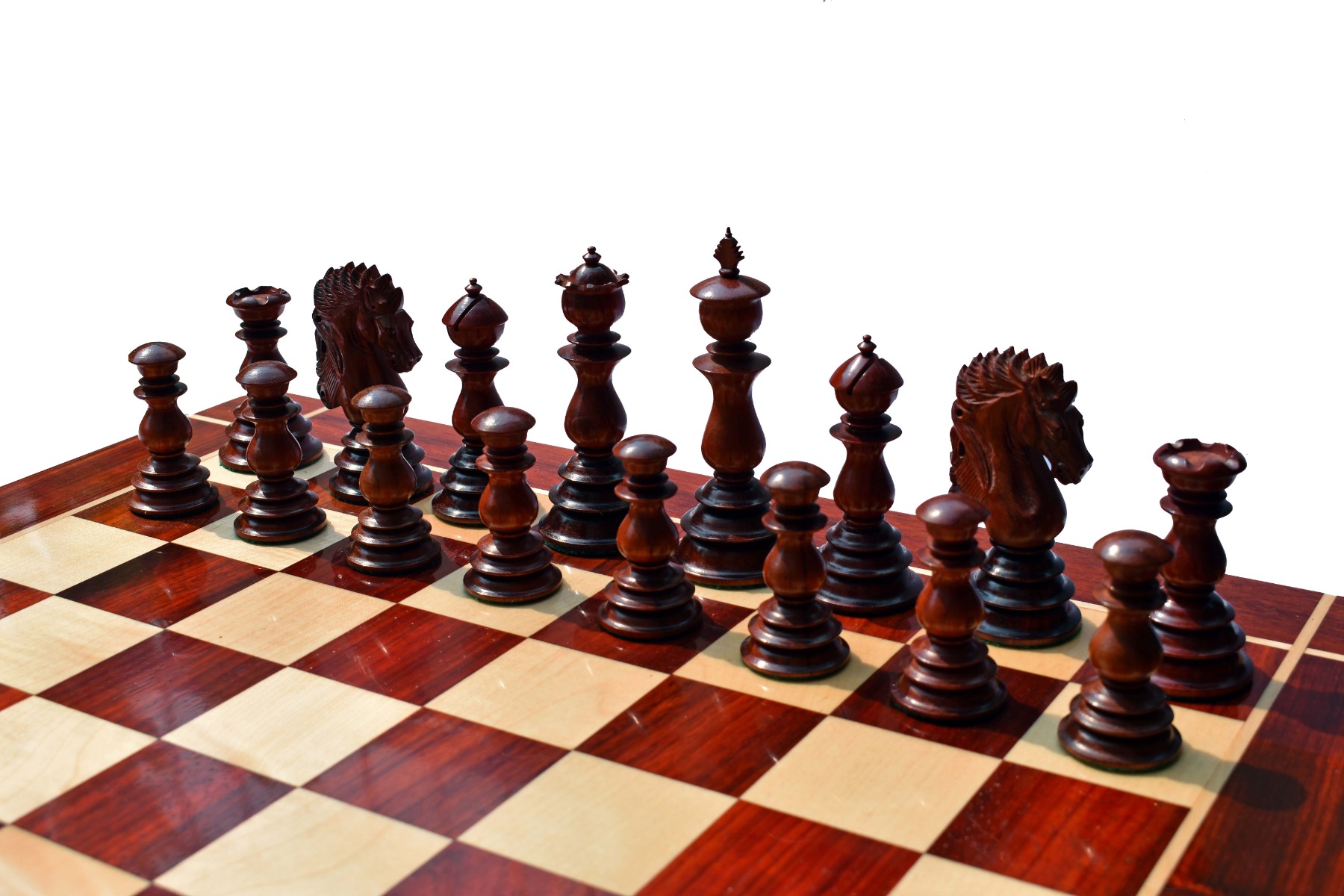 Designer Kings Castle Series Chess pieces <br> Boxwood & Padauk <br> 4.4" King -8249 Designer Kings Castle Series Chess pieces Boxwood & Padauk 4.4" King -8249