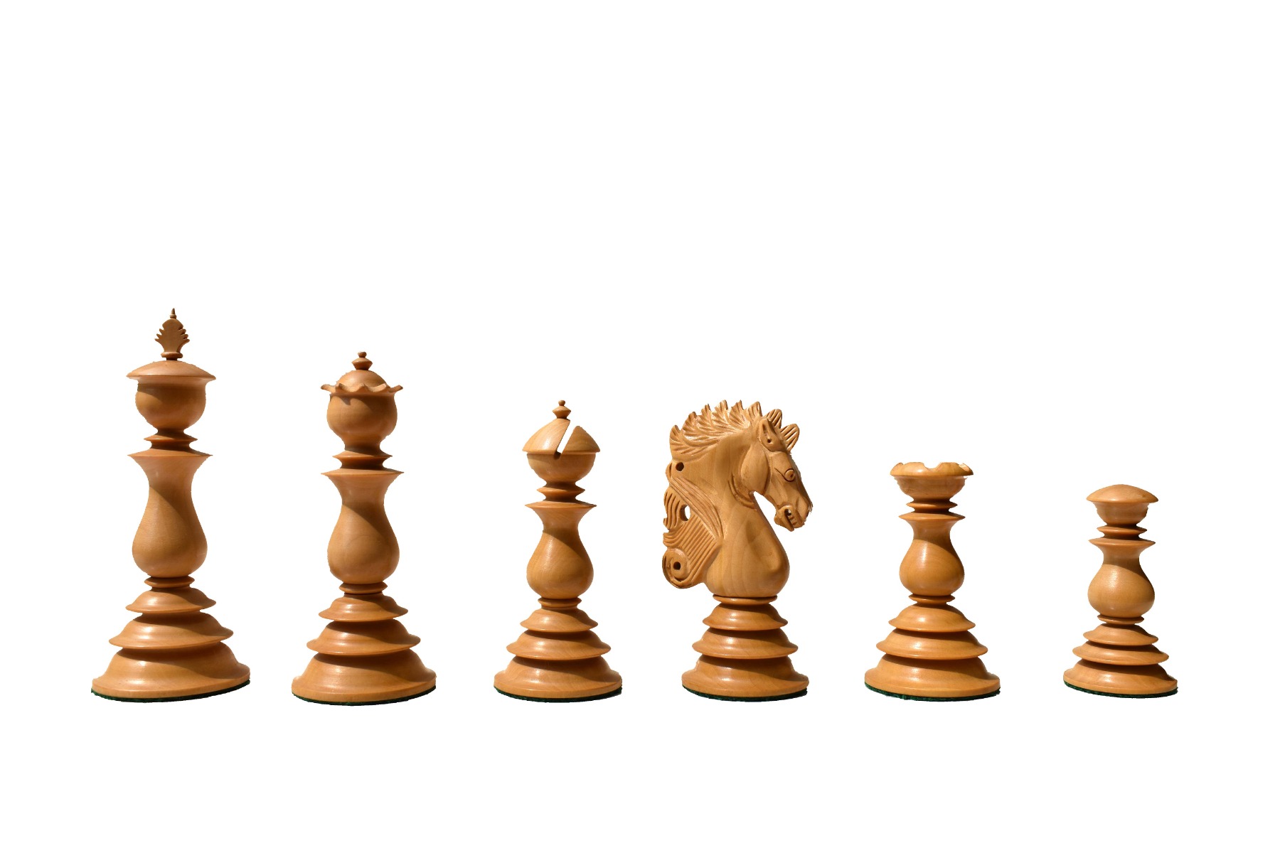 Designer Kings Castle Series Chess pieces <br> Boxwood & Padauk <br> 4.4" King -8241 Designer Kings Castle Series Chess pieces Boxwood & Padauk 4.4" King -8241