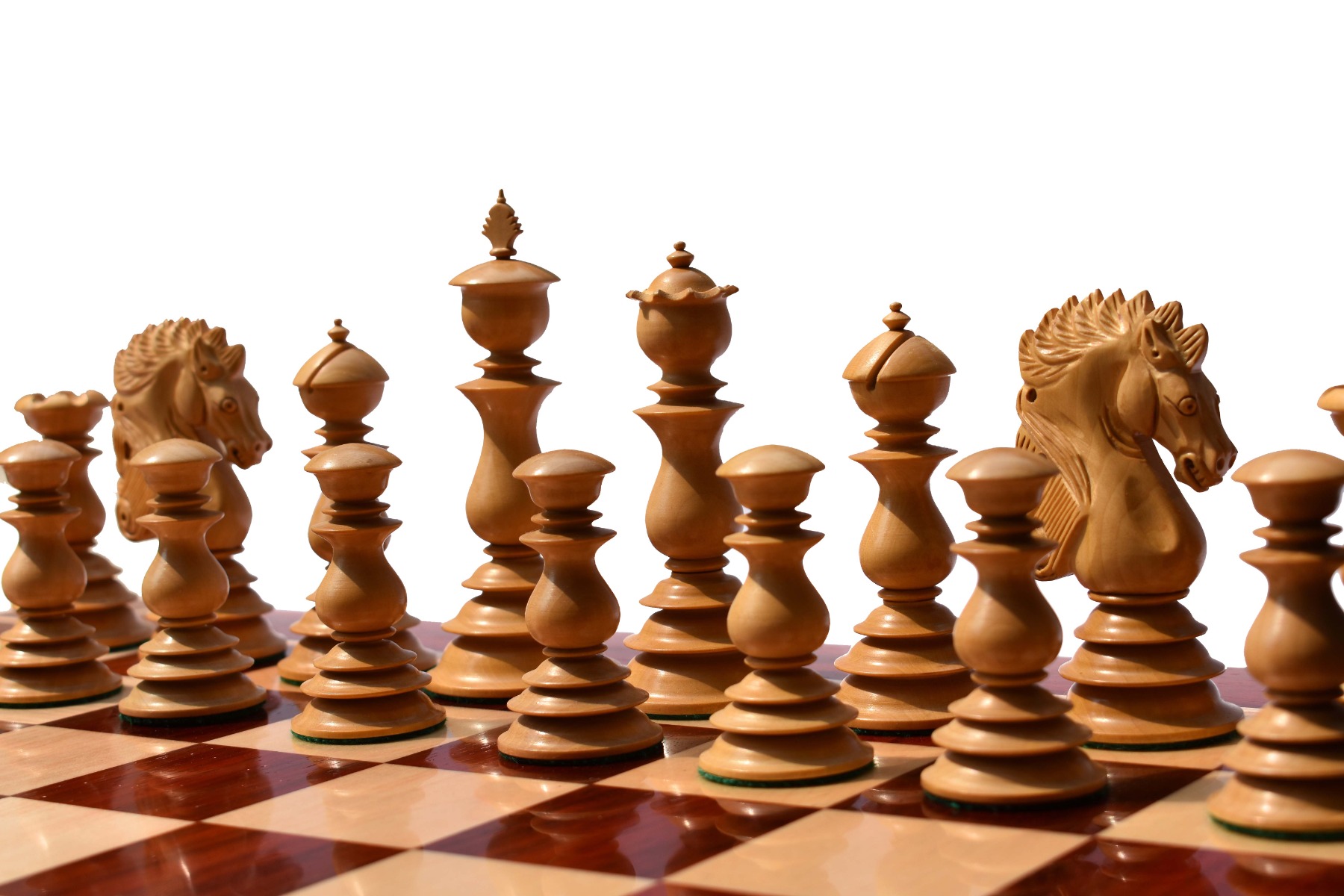 Designer Kings Castle Series Chess pieces <br> Boxwood & Padauk <br> 4.4" King -8246 Designer Kings Castle Series Chess pieces Boxwood & Padauk 4.4" King -8246