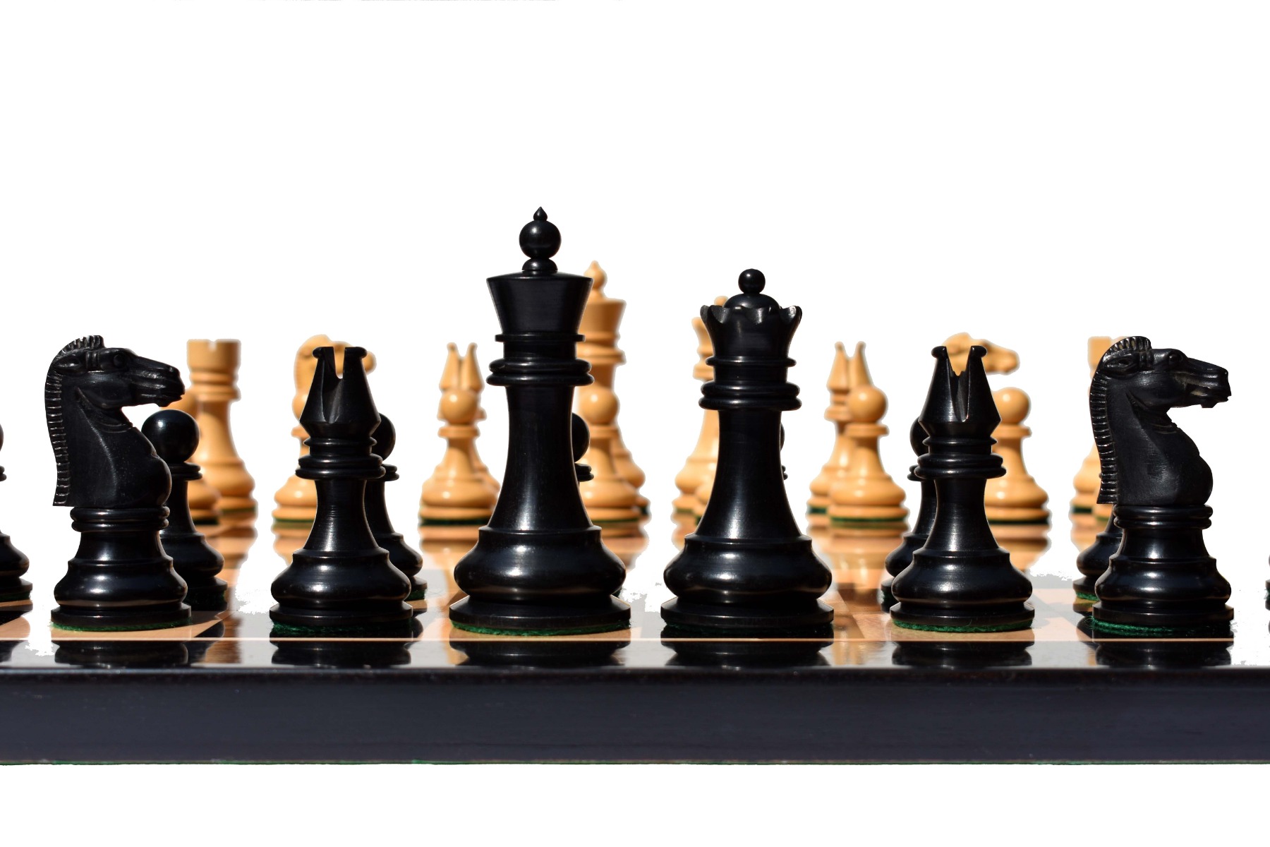 1891 British Imperial Series chess pieces reproduction<br> Boxwood & Ebony <br> 3.75" King -8503 1891 British Imperial Series chess pieces reproduction Boxwood & Ebony 3.75" King -8503