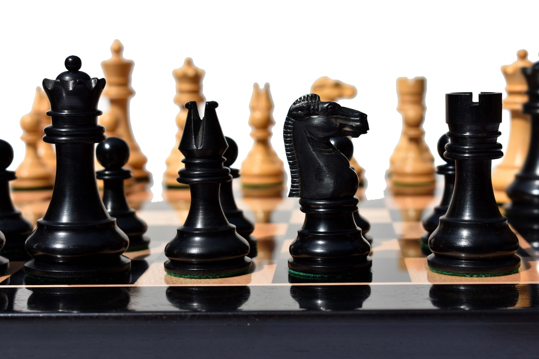 1891 British Imperial Series chess pieces reproduction<br> Boxwood & Ebony <br> 3.75" King -8508 1891 British Imperial Series chess pieces reproduction Boxwood & Ebony 3.75" King -8508