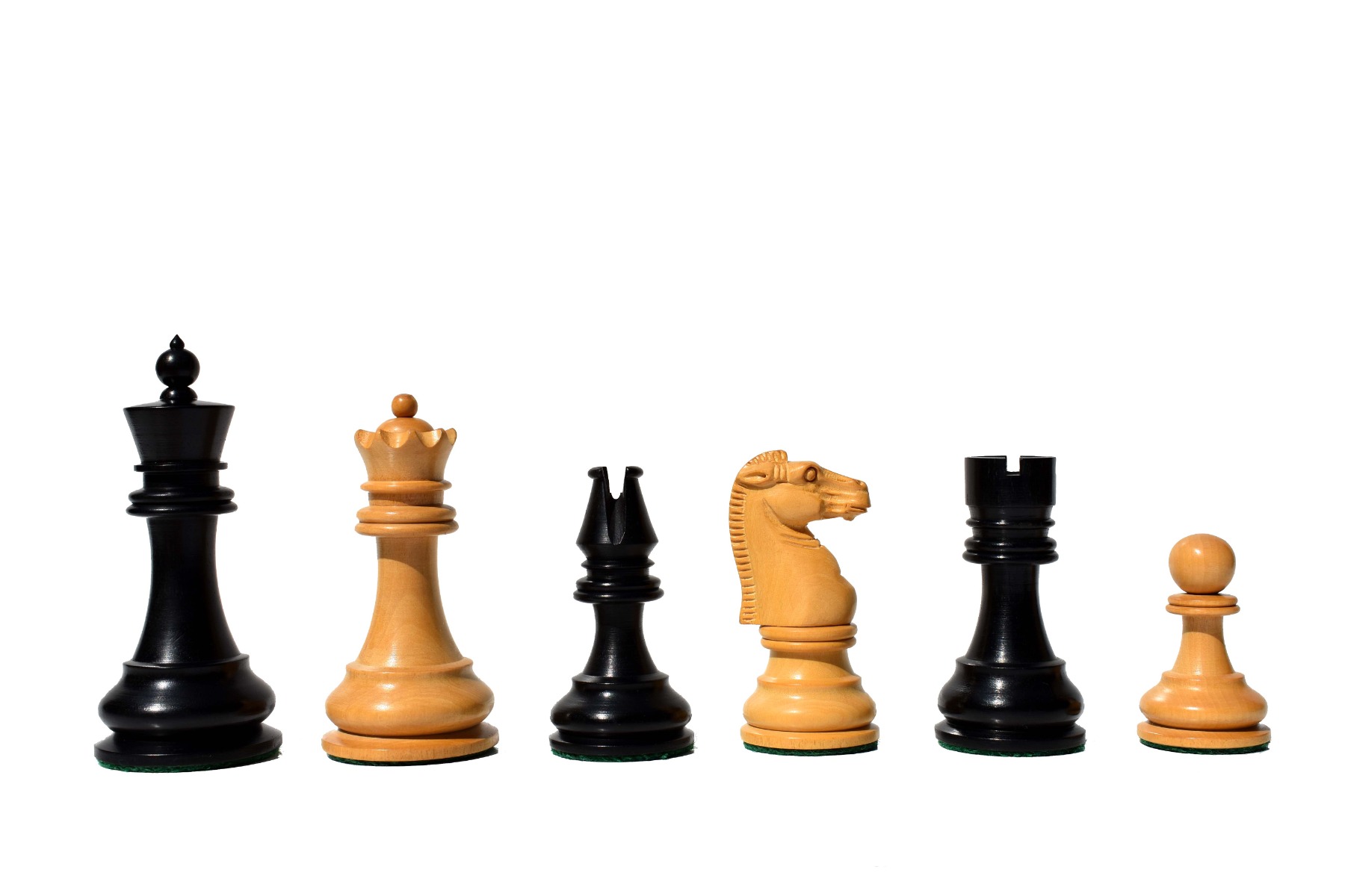 1891 British Imperial Series chess set reproduction <br> Boxwood & Ebony <br> 3.75" King with 2" Square chess board-8493 1891 British Imperial Series chess set reproduction Boxwood & Ebony 3.75" King with 2" Square chess board-8493