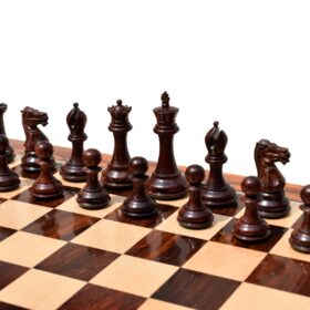 Executive Collector Series Chess set Boxwood & Rosewood 3" King-8723
