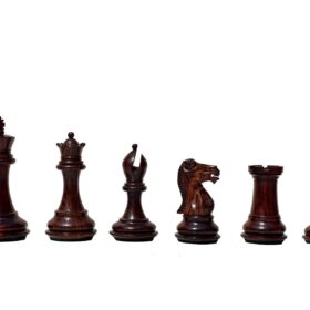 Executive Collector Series Chess set Boxwood & Rosewood 3" King-8726