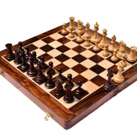 Executive Collector Series Chess set Boxwood & Rosewood 3" King-8717