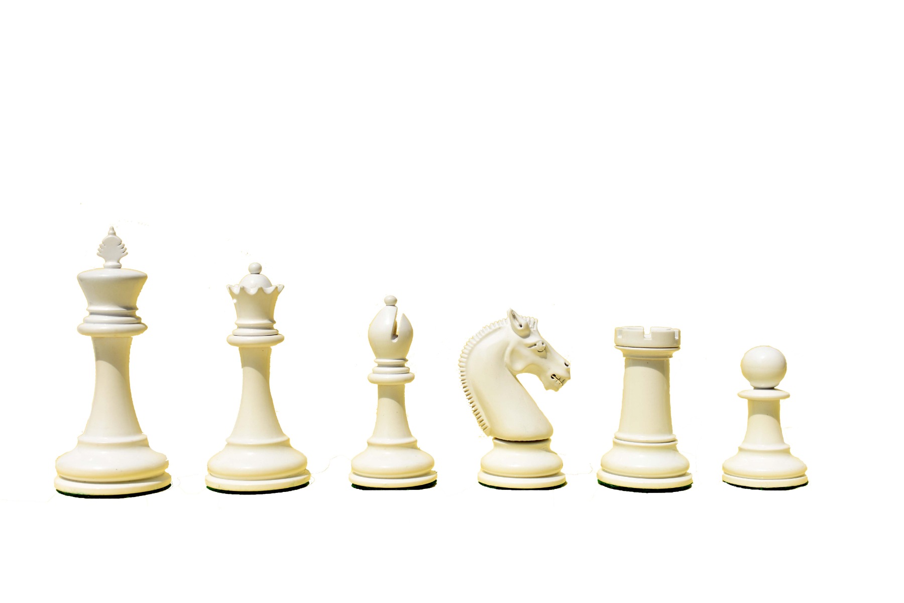 Queens Gambit Series II chess pieces <br> White & Green Lacquer <br> 4" King-8756 Queens Gambit Series II chess pieces White & Green Lacquer 4" King-8756