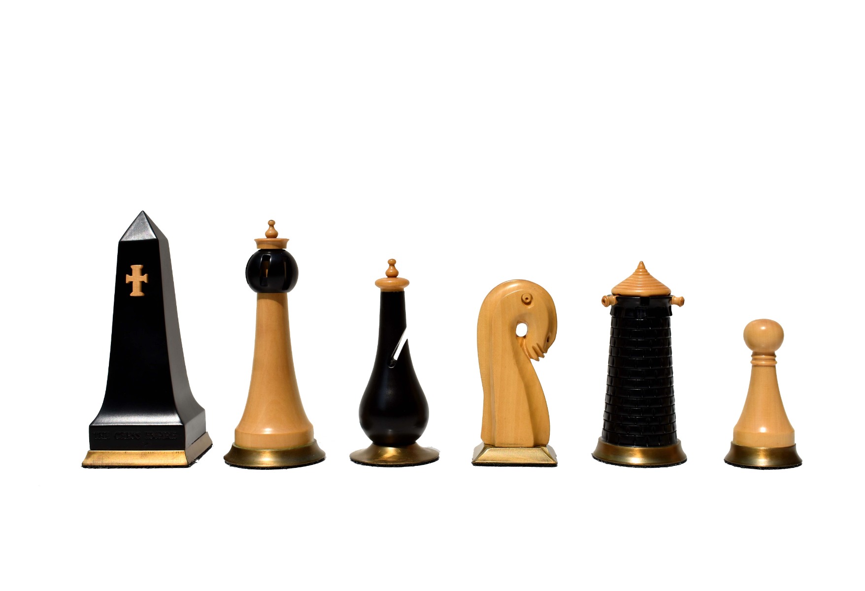 Limited Edition--The Hallgrimur Reykjavik Series chess pieces <br> Boxwood & Ebony <br> 4.5" king -8806 Limited Edition--The Hallgrimur Reykjavik Series chess pieces Boxwood & Ebony 4.5" king -8806