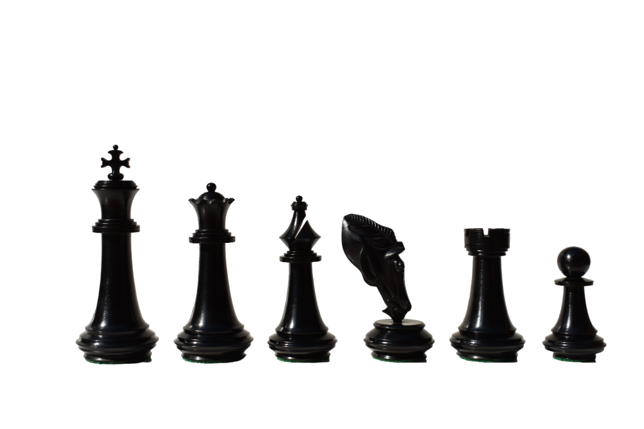The Columbus Series Chess set <br> Boxwood & Ebony 4" King <br> 2" Square chess Board-8944 The Columbus Series Chess set Boxwood & Ebony 4" King 2" Square chess Board-8944