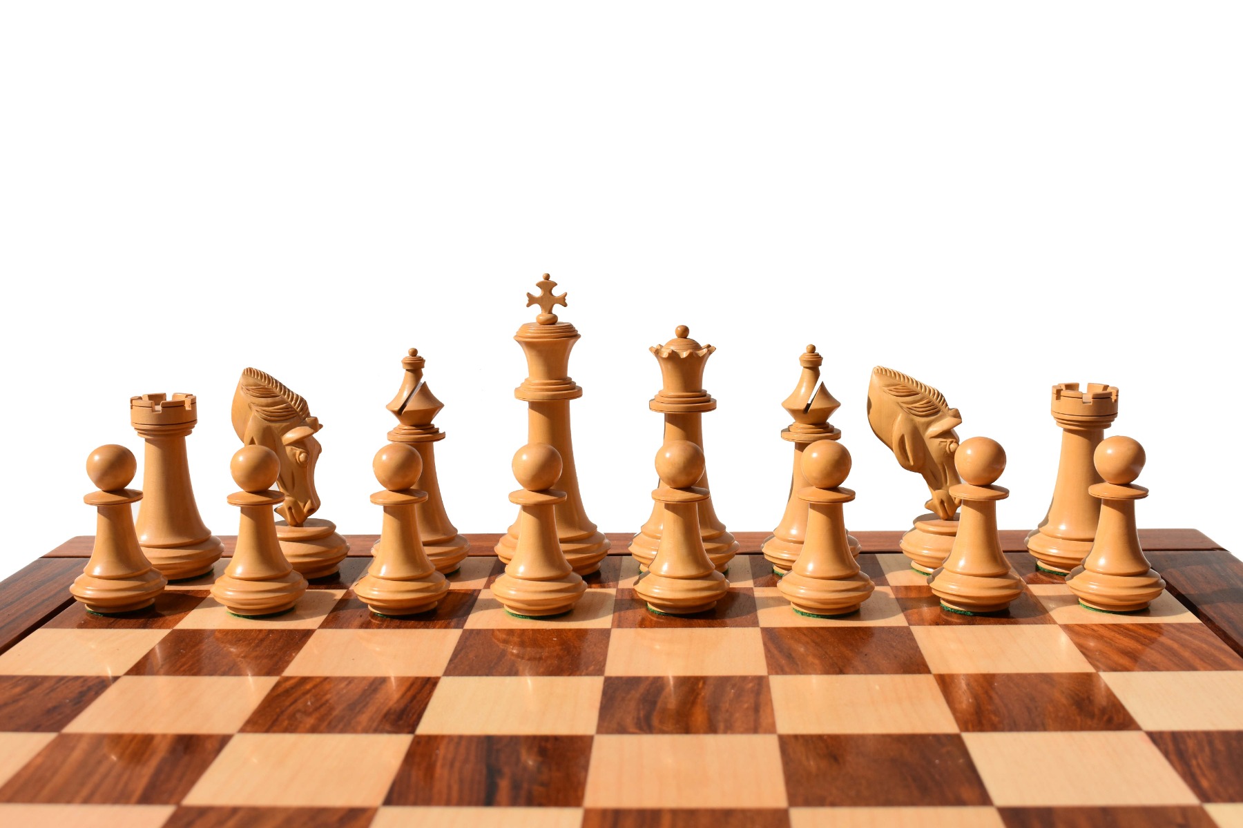 The Columbus Series Chess Pieces Boxwood & Ebony 4" King-8925