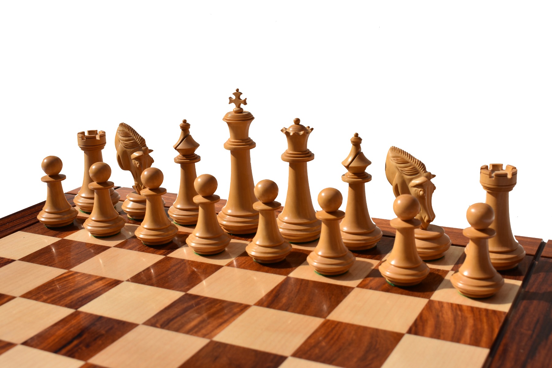 The Columbus Series Chess Pieces Boxwood & Ebony 4" King-8927