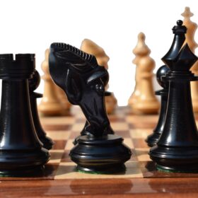 The Columbus Series Chess Pieces Boxwood & Ebony 4" King-8930