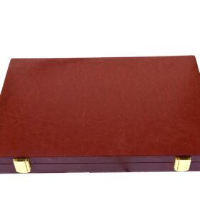 The Executive Series Solid brass checkers set pieces Natural Brass and Black coated brass 1.75" diameter with storage case-8988