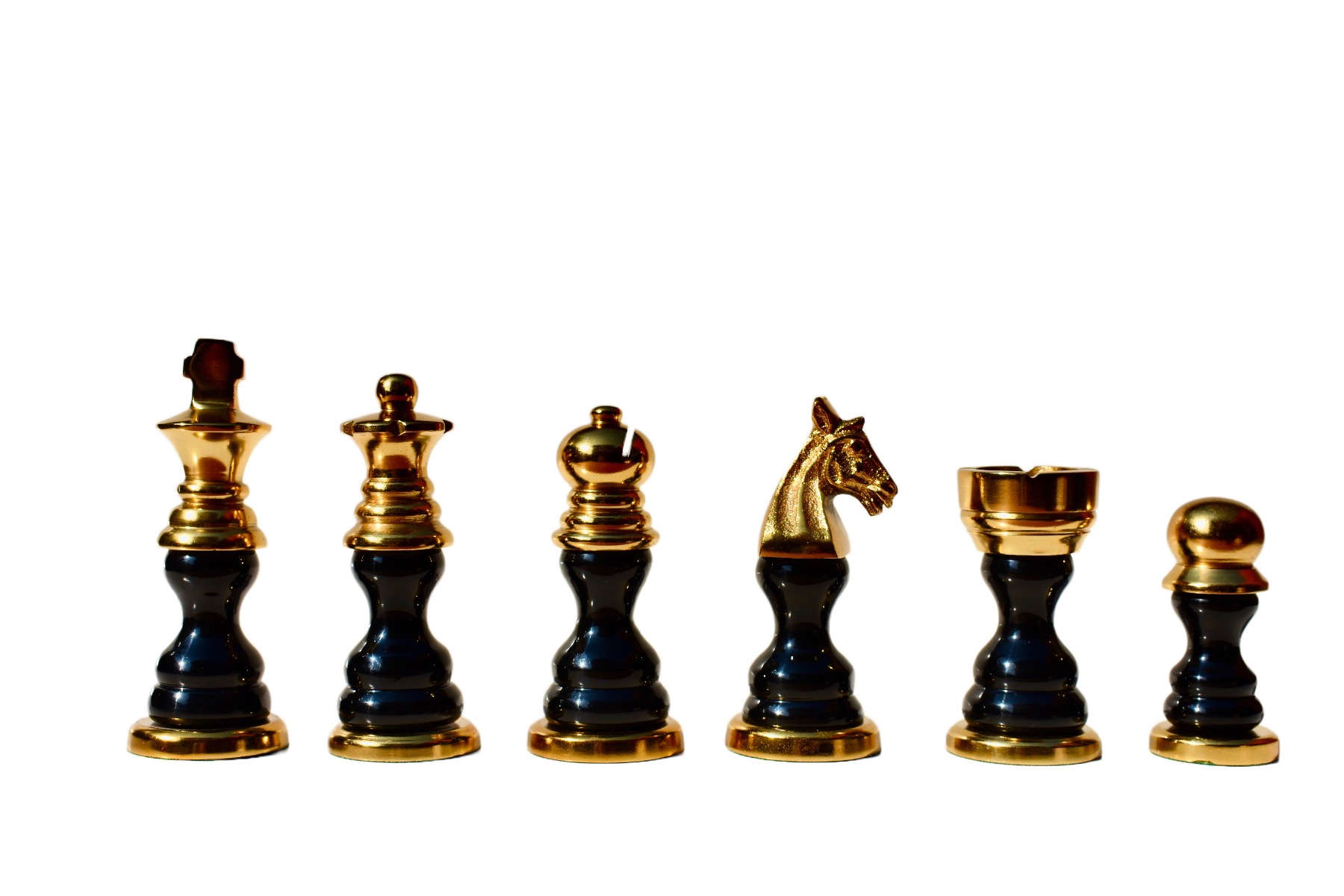 The Moon Light Series Aluminum chess set 4.25" King with 16" Chess Board-8919