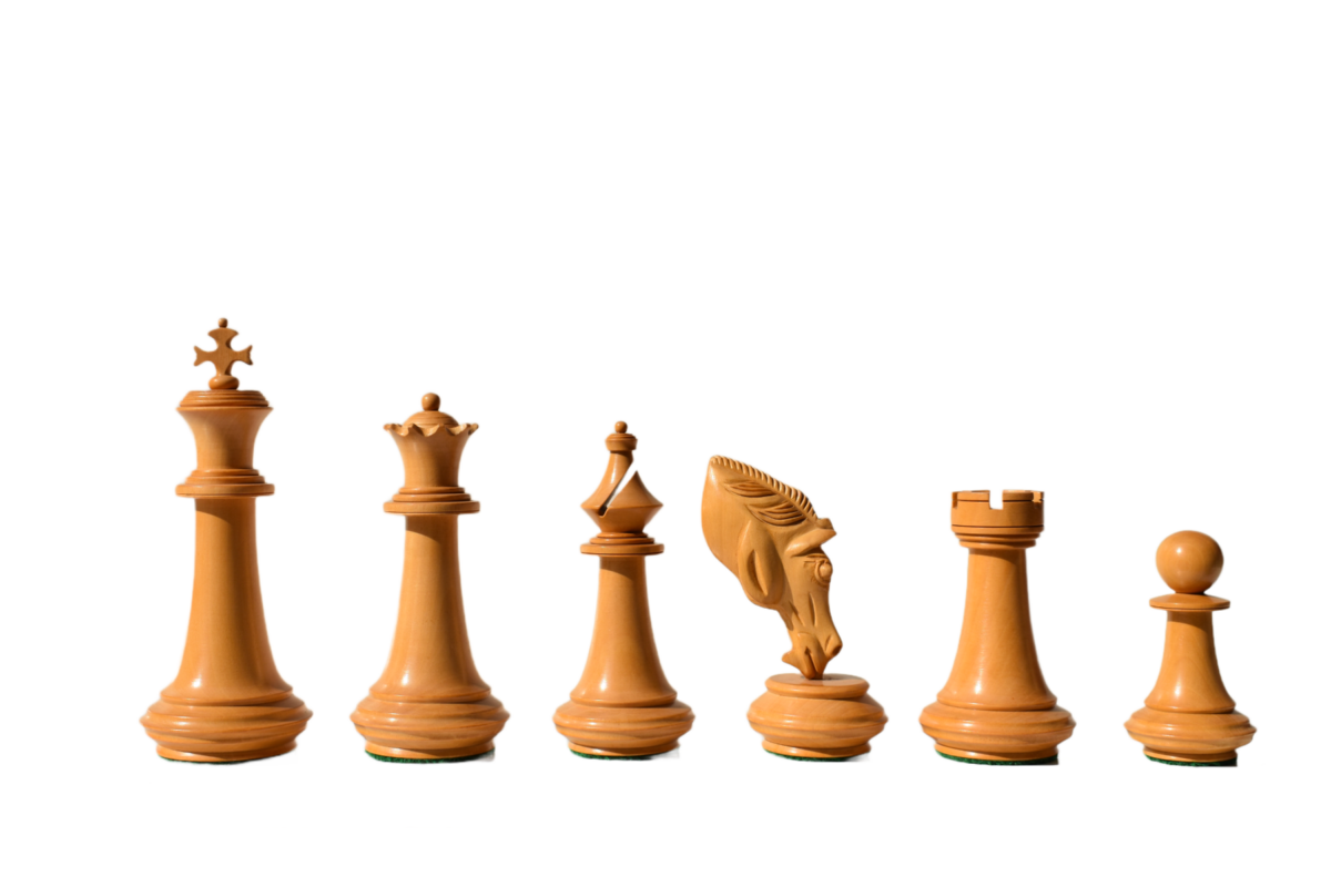 The Columbus Series Chess Pieces Boxwood & Ebony 4" King-8923