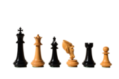 The Columbus Series Chess Pieces Boxwood & Ebony 4" King-0