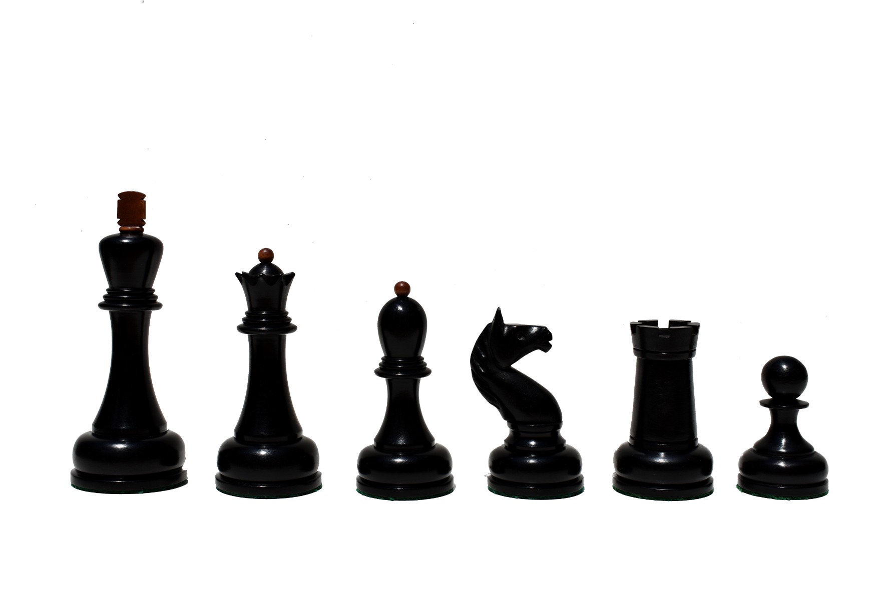 The Reproduction of 1960 Mikhail Tal chess set Antiqued Boxwood & Ebony 4.125" king with 2" Square Chess Board-9048