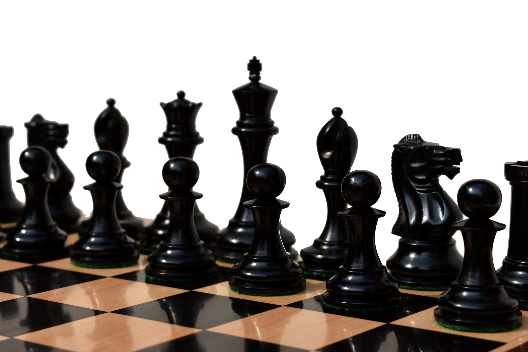 The Howard Staunton chess pieces <br> Boxwood & Ebony <br> 4" King -9164 The Howard Staunton chess pieces Boxwood & Ebony 4" King -9164