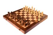 The Centurion Series Boxwood & sheesham wood chess set 3" King with 16" Chess board-0