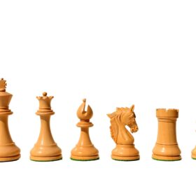 The Lord Wings Series Boxwood & Ebonized 4" King with 2" square chess board-9406