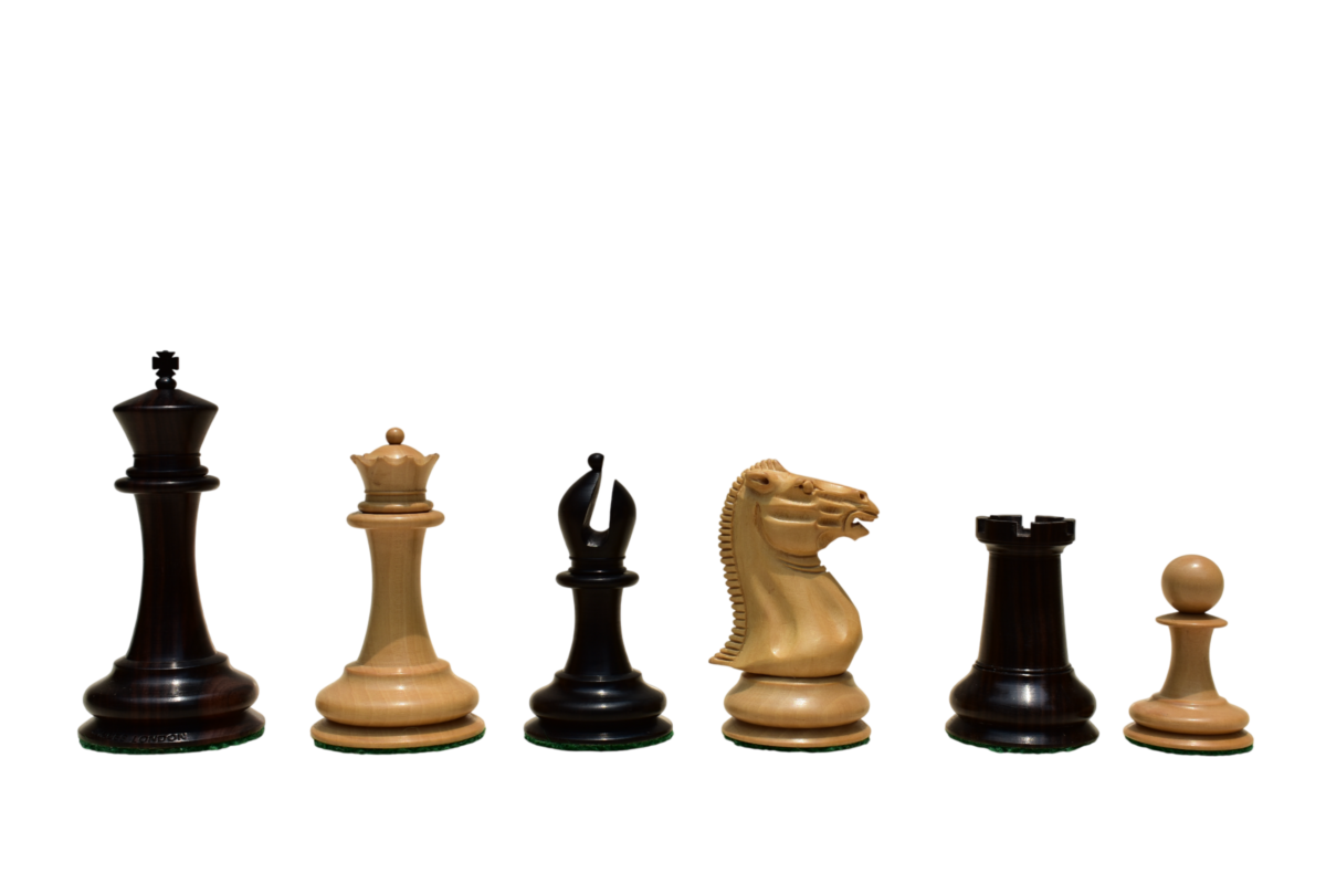 The Cook Stype 1 Jaques 1849-50 Boxwood/Stripped Ebony <br> 3.5" King Reproduction