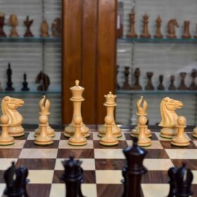 The Cook Stype 1 Jaques 1849-50 Boxwood/Stripped Ebony <br> 3.5" King Reproduction